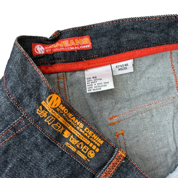 Maurice Malone Vintage MoJo Jeans Baggy Wide Leg Jorts Y2K Jnco Evisu Loose Fit - Picture 5 of 12
